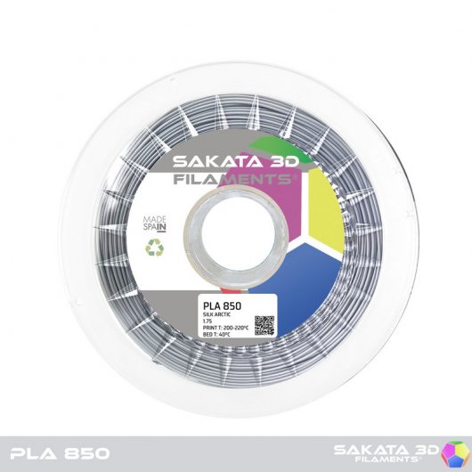 Sakata 3D Bobina de Filamento PLA 850 1.75mm Silk Artic 1Kg