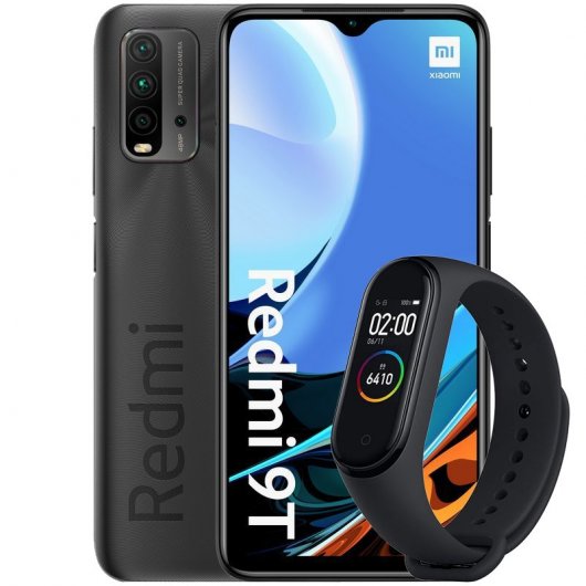 Xiaomi Pack Redmi 9T 4GB/64GB 6.53'' Cinzento Carbono + Mi Smart Band 4 Preta