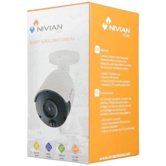 Überwachungskamera Nivian CS020 Dummy Außen Bullet Design wetterfest