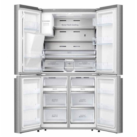 Hisense RQ760N4AIF Frigorífico Americano F Acero Inoxidable