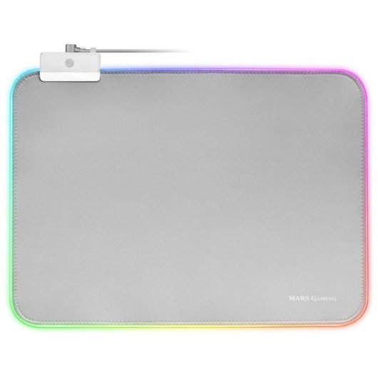 Mars Gaming MMPRGBL Tapete de Rato Gaming RGB Branco/Prateado