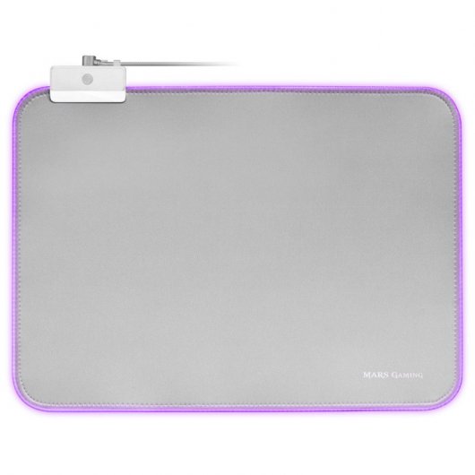 Mars Gaming MMPRGBL Tapete de Rato Gaming RGB Branco/Prateado