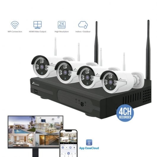 Nivian NV-KIT830W-4CAM Kit de Videovigilancia 10 Canales
