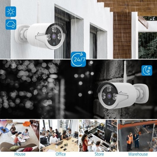Nivian NV-KIT830W-4CAM Kit de Videovigilancia 10 Canales 1TB
