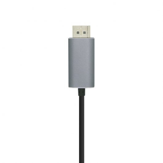 Aisens Cable USB-C a DisplayPort Macho/Macho 0.8m Plateado/Negro