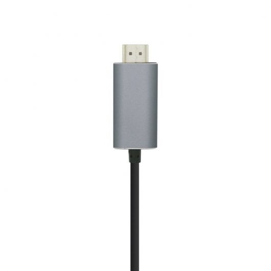 Aisens Câble USB-C vers HDMI Mâle/Mâle 0,8 m Argent/Noir