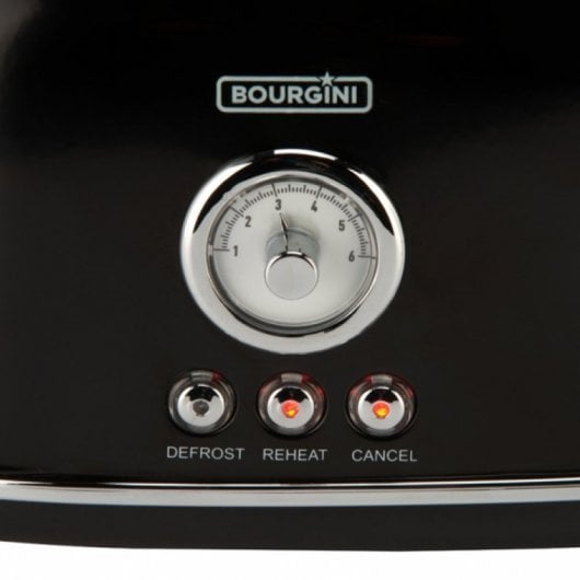 Bourgini Retro Toaster Tostadora 815W Negra