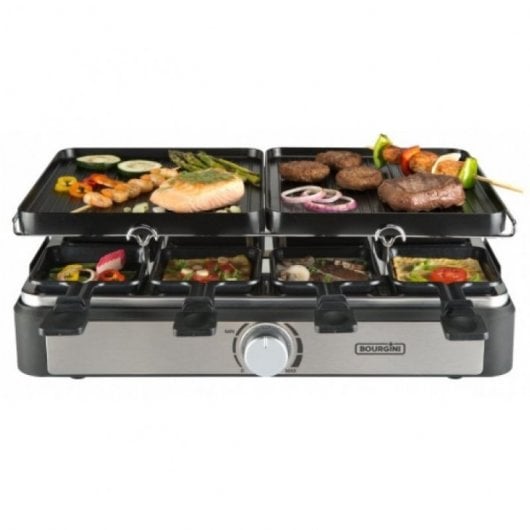 Bourgini Gourmette/Raclette/Grill Plus per 8 persone 1400W