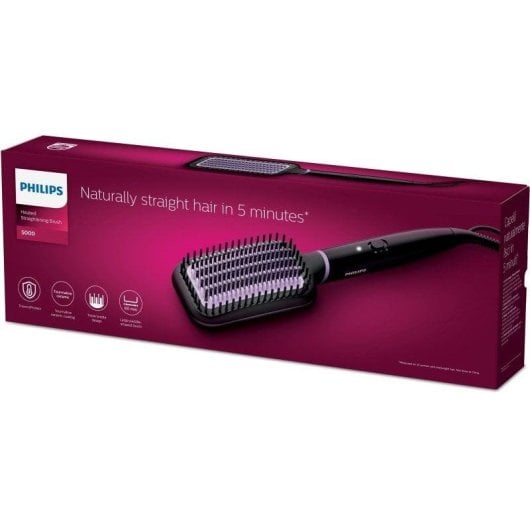Lisseur Céramique Tourmaline Philips StyleCare Essential 200ºC 2 Réglages Arrêt Automatique Noir Rose