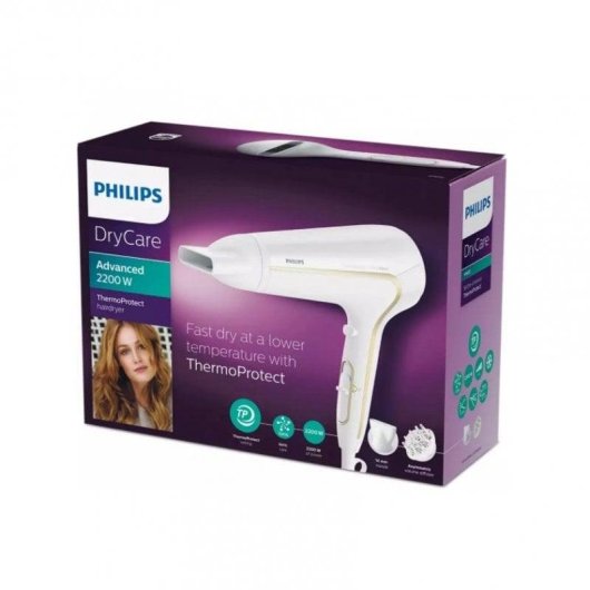 Philips Drycare Advanced Secador de Pelo 2200W Blanco Mate