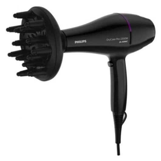 Sèche-cheveux Ionique Professionnel Philips Drycare Pro 2200W 6 Températures 6 Vitesses Accessoires Violet