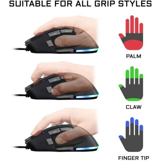 Die G-lab Kult Nitrogen Atom RGB Gaming-Maus 4800 DPI