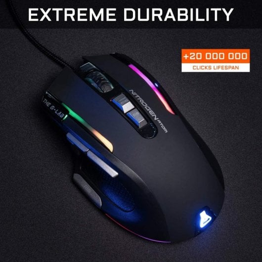 Die G-lab Kult Nitrogen Atom RGB Gaming-Maus 4800 DPI