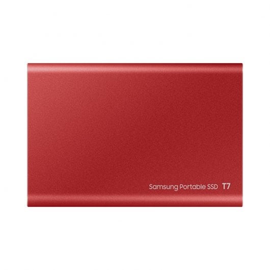 Disque dur Samsung T7 SSD PCIe NVMe USB 3.2 1 To Rouge métallique