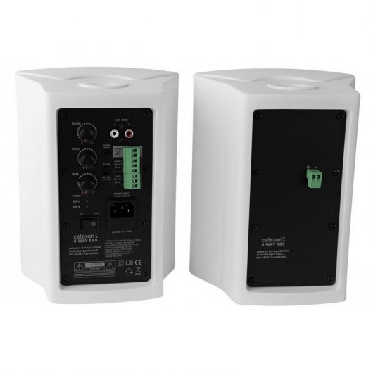 Celexon 525-W Altavoces Activos de 2 Vías 60W Blancos