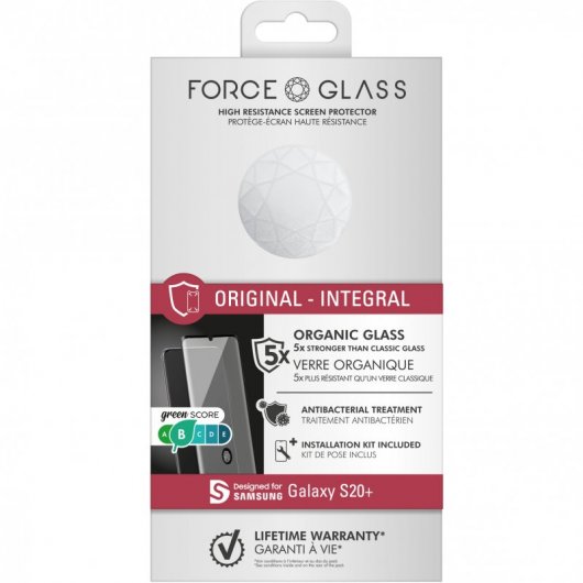 Proteggi schermo curvo Force Glass per Samsung Galaxy S20 Plus