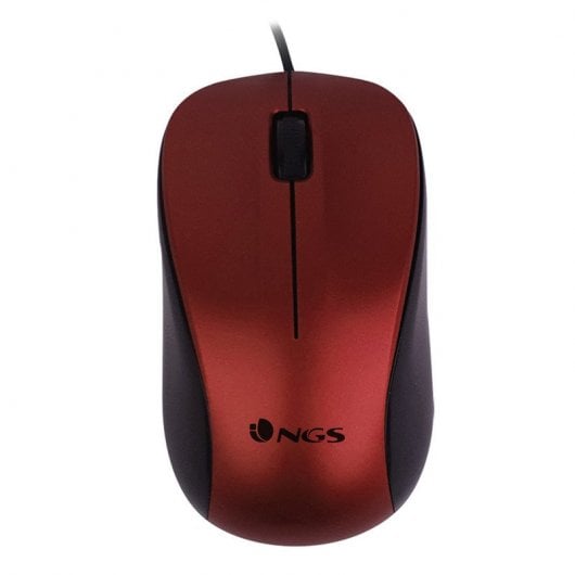 NGS Wired Crew Rato Ótico 1200DPI Vermelho