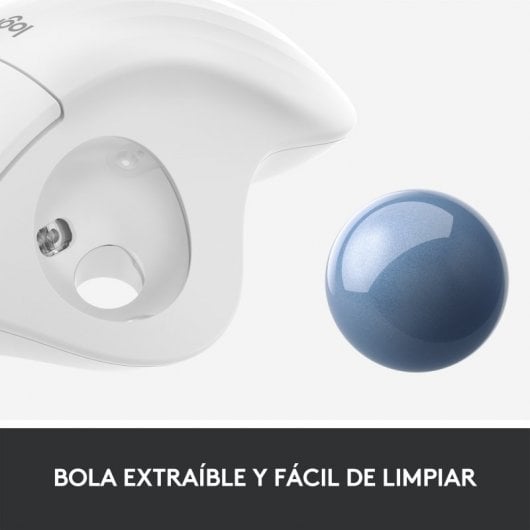 Mouse trackball wireless Logitech Ergo M575 2000 DPI bianco