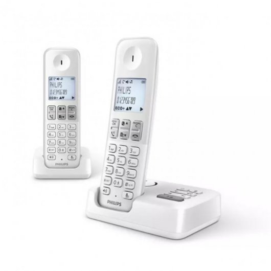 Philips D2552 Dúo Teléfonos Inalámbricos Blanco
