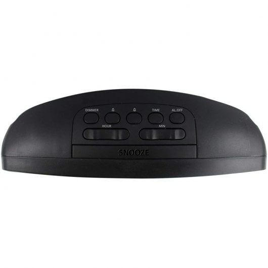 Metronic Despertador Alarme Duplo com Tela LED Preto