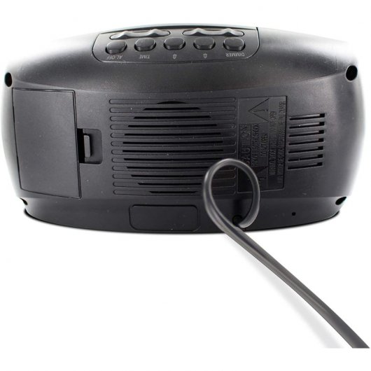 Metronic Despertador Alarme Duplo com Tela LED Preto