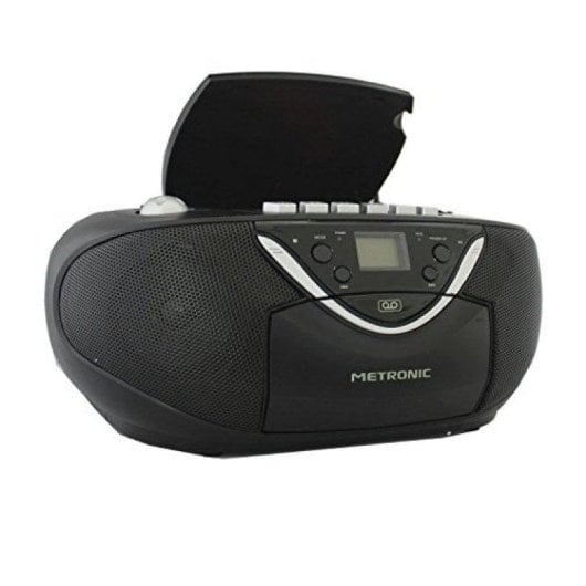 Rádio CD Mooov Metronic Mooov 6W RMS AUX Cassete MP3 Preto
