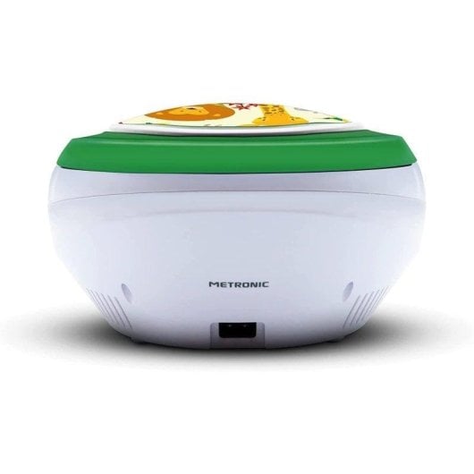 Reproductor CD Metronic Jungle 1,5W RMS USB MP3 FM AUX Verde Blanco Infantil