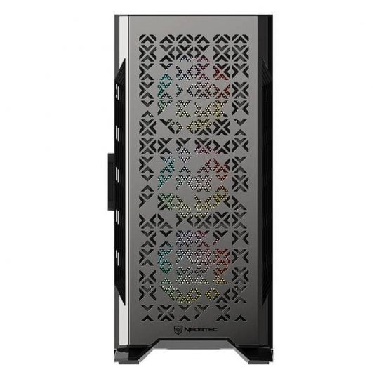 Nfortec Nekkar ARGB vetro temperato USB 3.0 nero/metallo canna di fucile