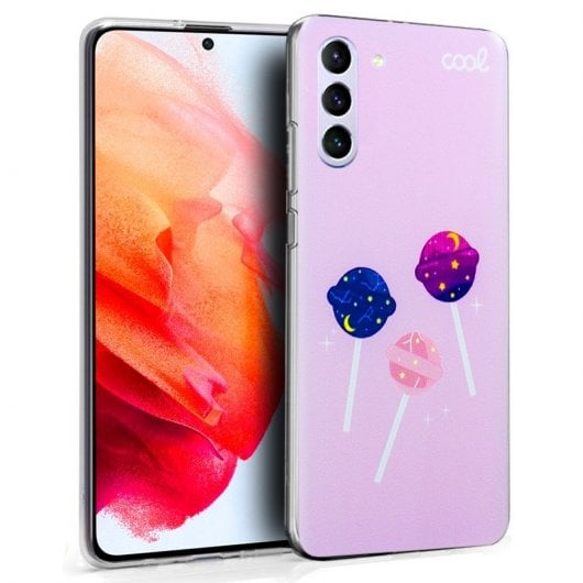 Cool Funda Silicona Dibujos Caramelos para Samsung Galaxy S21