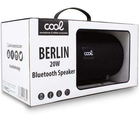 Cool Berlin Coluna Bluetooth 20W Preta