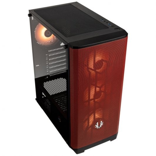 BitFenix Nova Mesh SE TG Cristal Templado USB 3.1 ARGB Negra/Roja