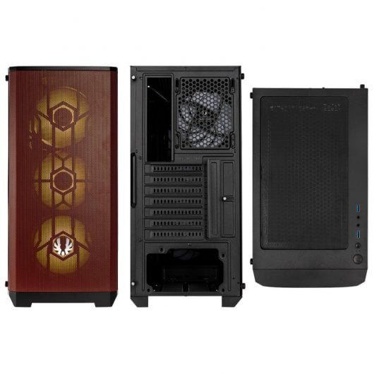 BitFenix Nova Mesh SE TG Cristal Templado USB 3.1 ARGB Negra/Roja