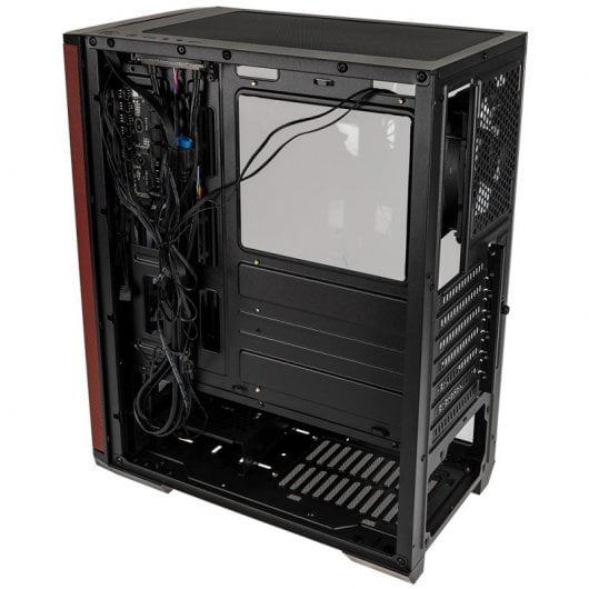 BitFenix Nova Mesh SE TG Cristal Templado USB 3.1 ARGB Negra/Roja