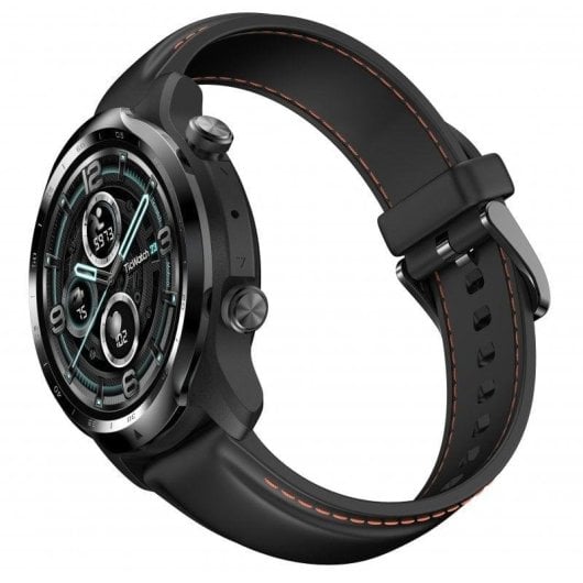 TicWatch Pro 3 GPS NFC 46mm AMOLED Noir-Orange Étanche IP68 Pulsomètre GPS
