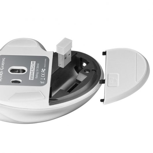 Mars Gaming MMWERGO Ratón Inalámbrico 3200DPI Blanco