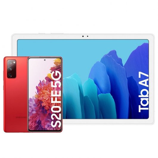 Samsung Pack Galaxy S20 FE 5G 6GB/128GB 6,5'' Vermelho + Galaxy Tab A7 10.4" 32GB WiFi Prateado