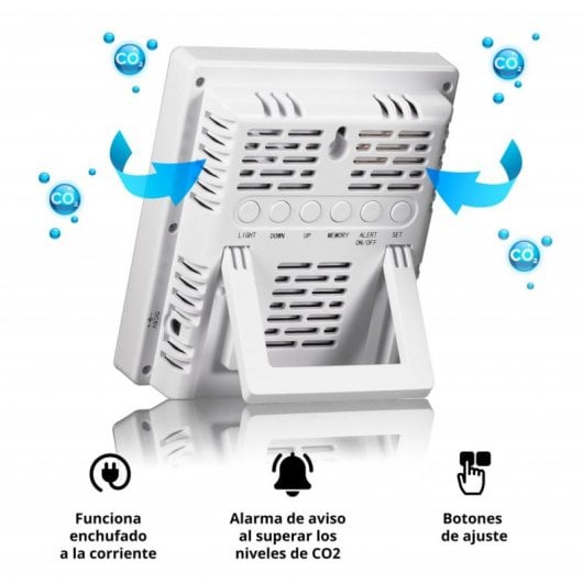 Bresser Smile Medidor CO2 Detector de Concentración de CO2 Blanco