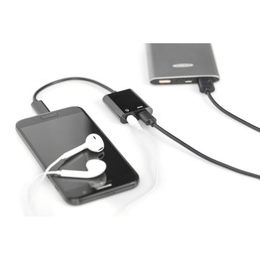 Digitus Adaptador USB-C a USB-C/Jack 3.5mm Negro