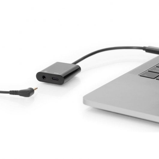Digitus Adaptador USB-C a USB-C/Jack 3.5mm Negro