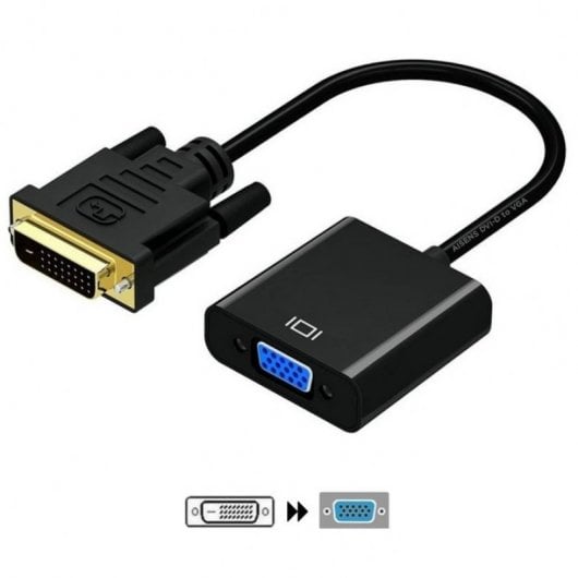 Aisens DVI-D auf VGA Adapter Stecker/Stecker 10cm Schwarz