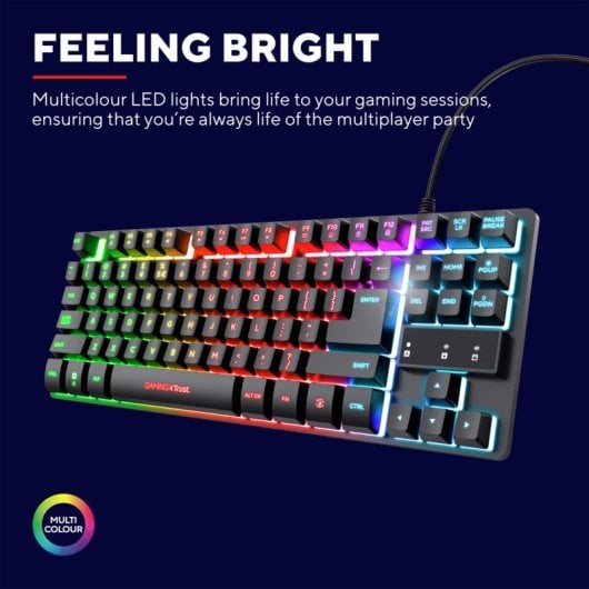 Trust GXT 833 Thado Teclado Gaming TKL Retroiluminado