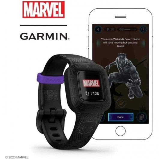Garmin Vivofit Jr3 Bluetooth 33mm MIP Schwarz S/M Wasserdicht 5ATM Pulsmessung Schlaftracking