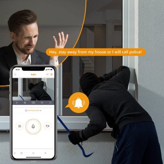 Imou Bullet 2 Full HD (2Mp) Telecamera di sicurezza Wifi da esterno Full color con sirena e faretto