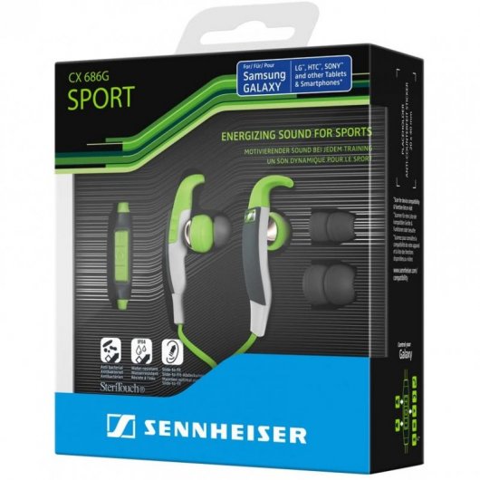 Sennheiser CX 686G Sport Auriculares Deportivos Negro/Verde