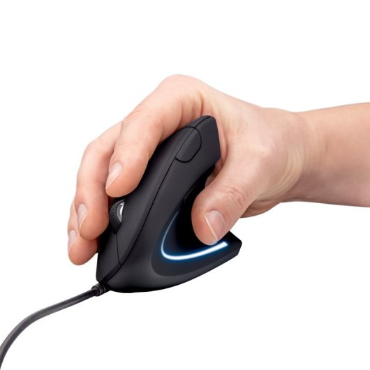 Trust Verto Ratón Ergonómico Vertical USB 1600 DPI Negro