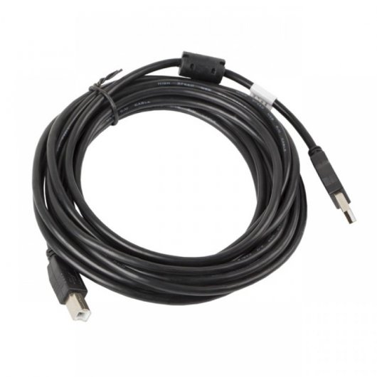 Lanberg USB-A 2.0 auf USB-B Kabel mit Ferrit Stecker/Stecker 5m Schwarz