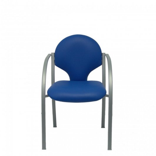 Piqueras y Crespo Hellin Pack 2 Sillas Chasis Gris Similpiel Azul
