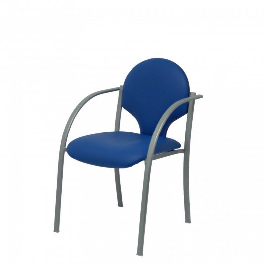 Piqueras y Crespo Hellin Pack 2 Sillas Chasis Gris Similpiel Azul