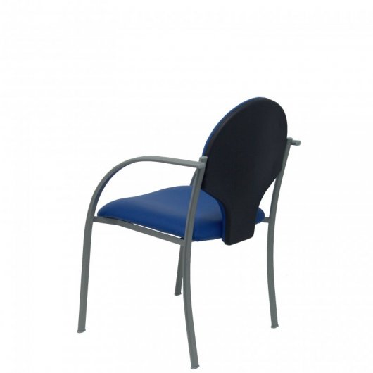 Piqueras y Crespo Hellin Pack 2 Sillas Chasis Gris Similpiel Azul