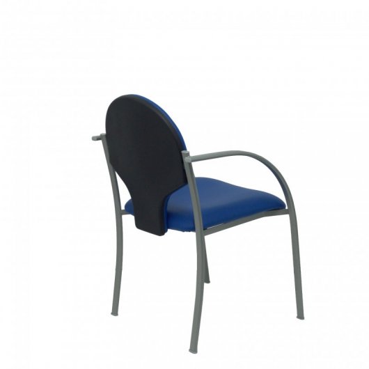 Piqueras y Crespo Hellin Pack 2 Sillas Chasis Gris Similpiel Azul